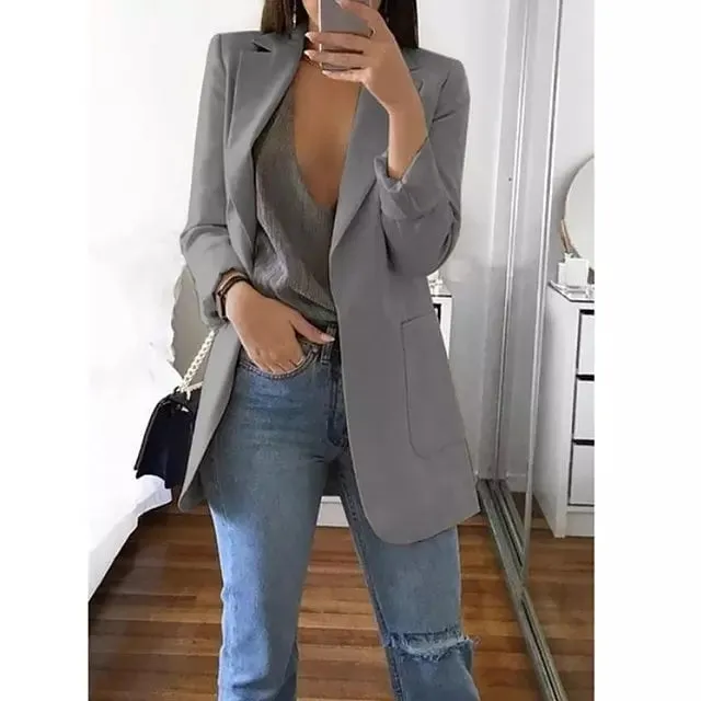 Women Blazers Jacket Office Long Sleeve