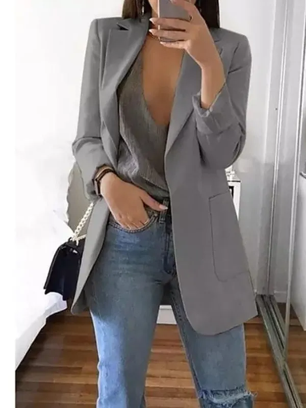 Women Blazers Jacket Office Long Sleeve