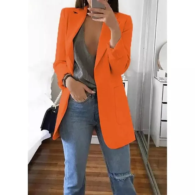Women Blazers Jacket Office Long Sleeve
