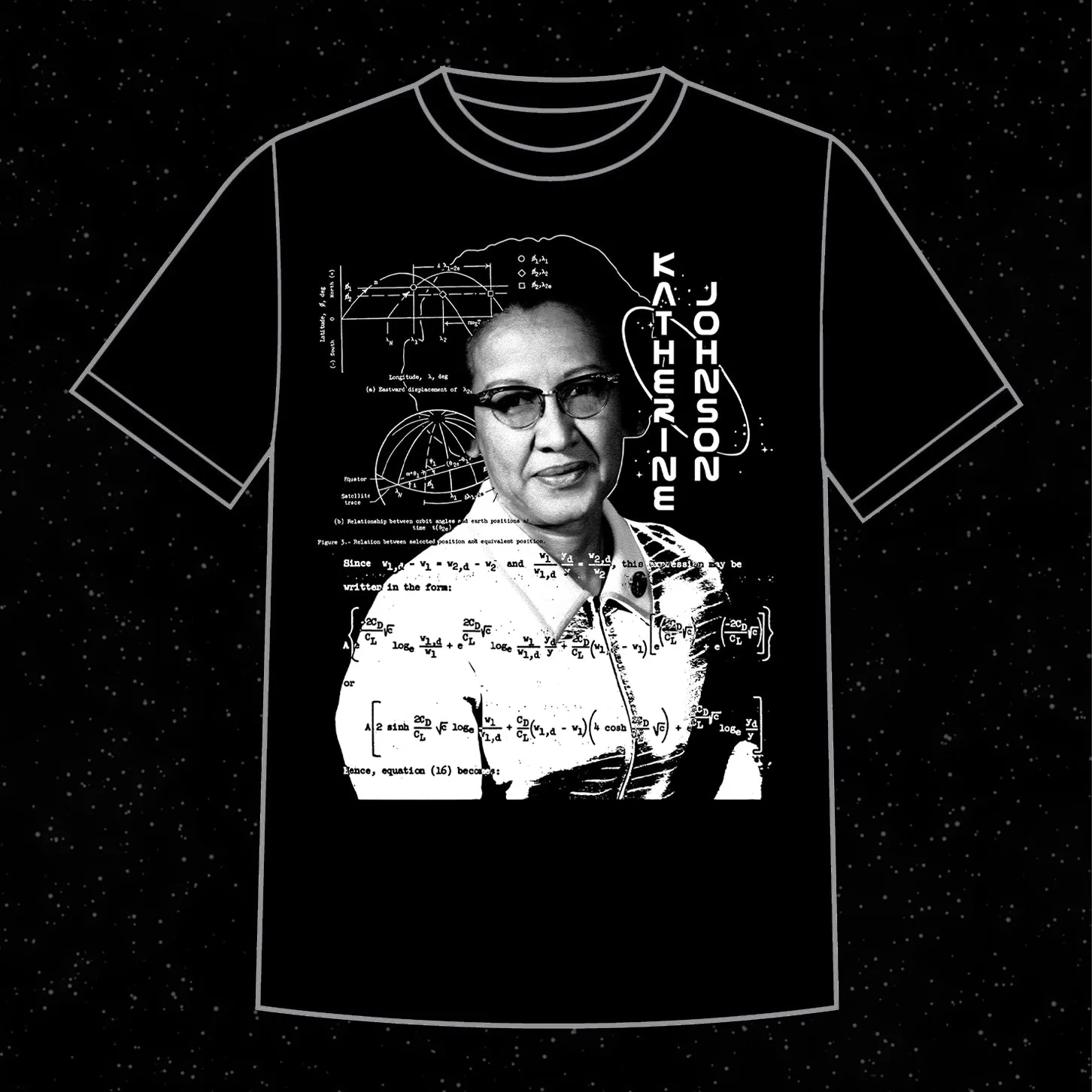Women In Science KATHERINE JOHNSON t-shirt