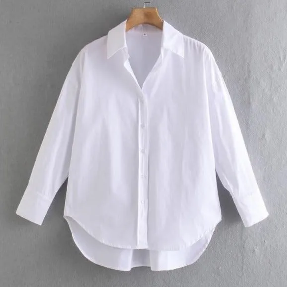 Women Simply Candy COlor Single Breasted Poplin Shirts Office Lady Long Sleeve Blouse Roupas Chic Chemise Tops LS9114