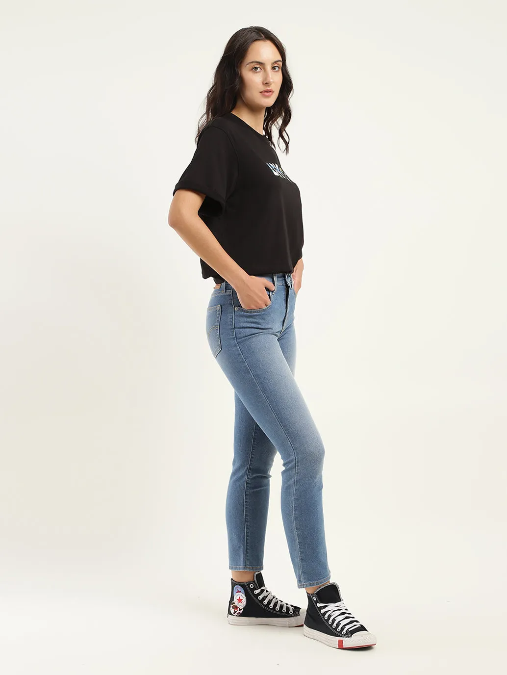 Women's 724 Blue Slim Fit High Rise Jeans