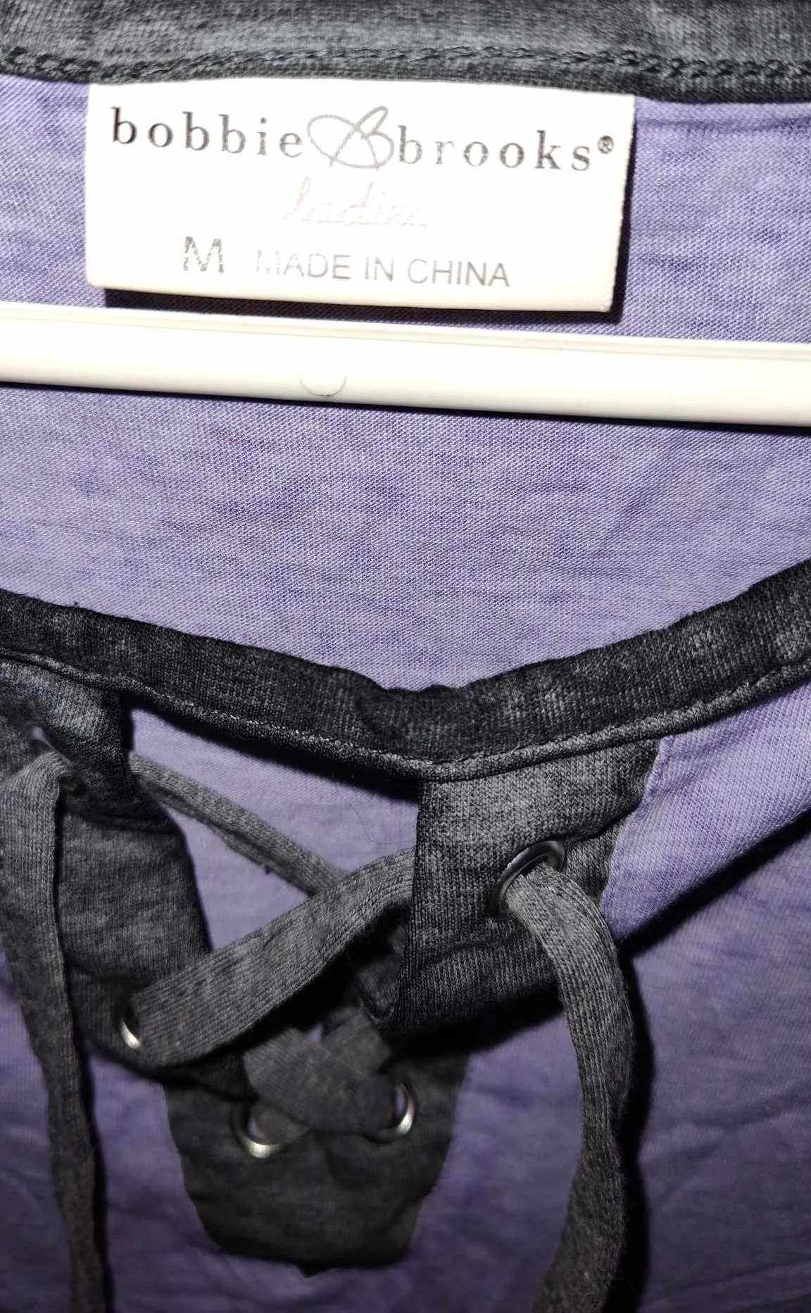 Women's Bobbie Brooks Lavender and Purple T-shirt with Drawstrings - new with tags