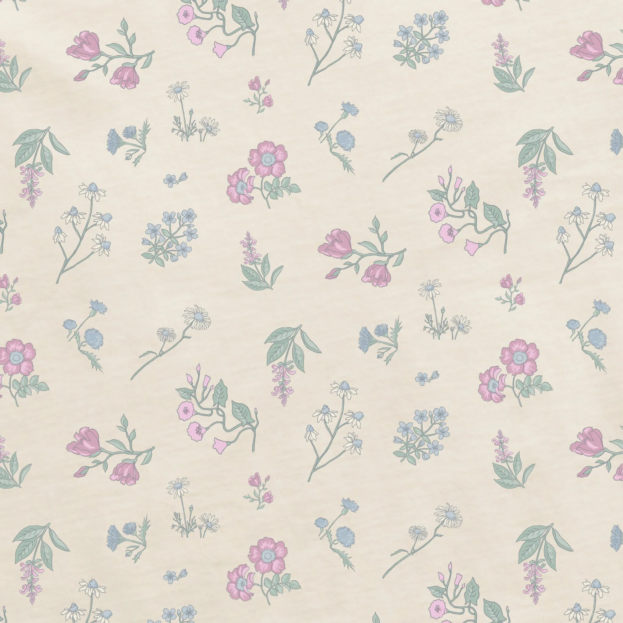 Women's Botanical Wildflower Pattern Crusher-LITE Easy Vee