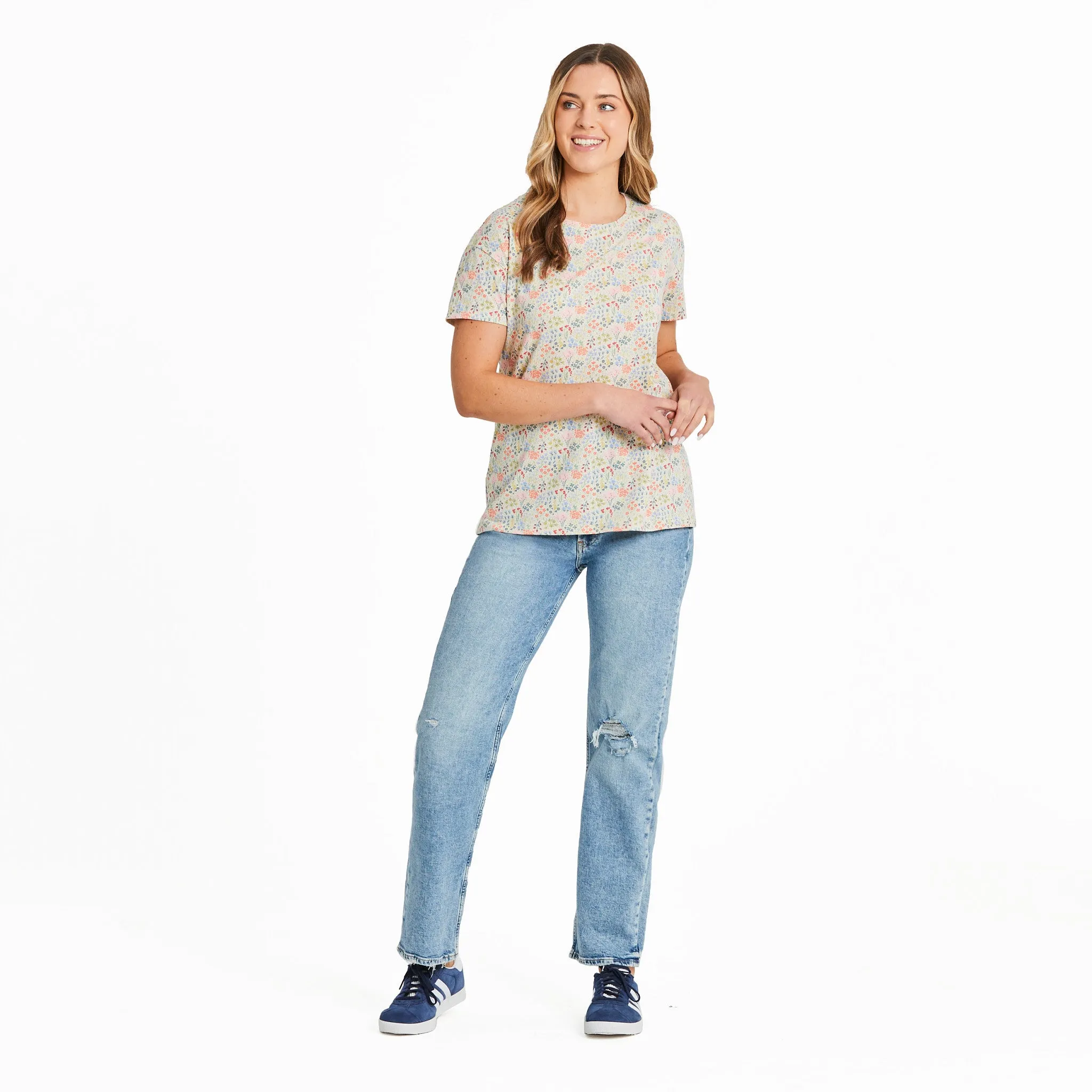 Women's Bouquet Garden Pattern Crusher-LITE Easy Tee