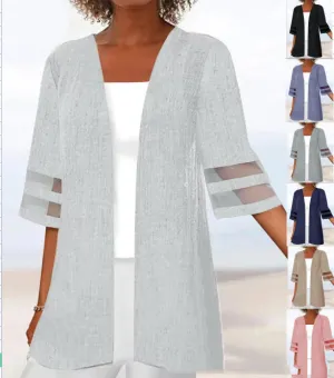 Women's Casual Jacket Causal Patchwork Solid Color Simple Loose Fit Outerwear