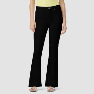 Women's High Waist Boot Cut Flare Jeans - Black