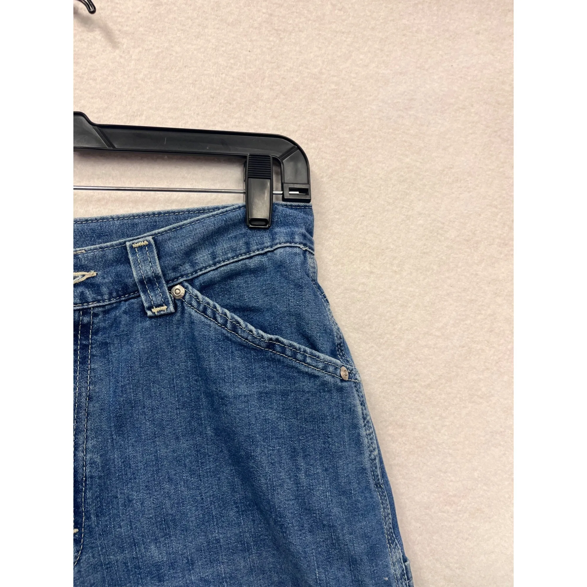 Womens Lee Carpenter Style Crop Jeans Size 10 Blue Denim #6780
