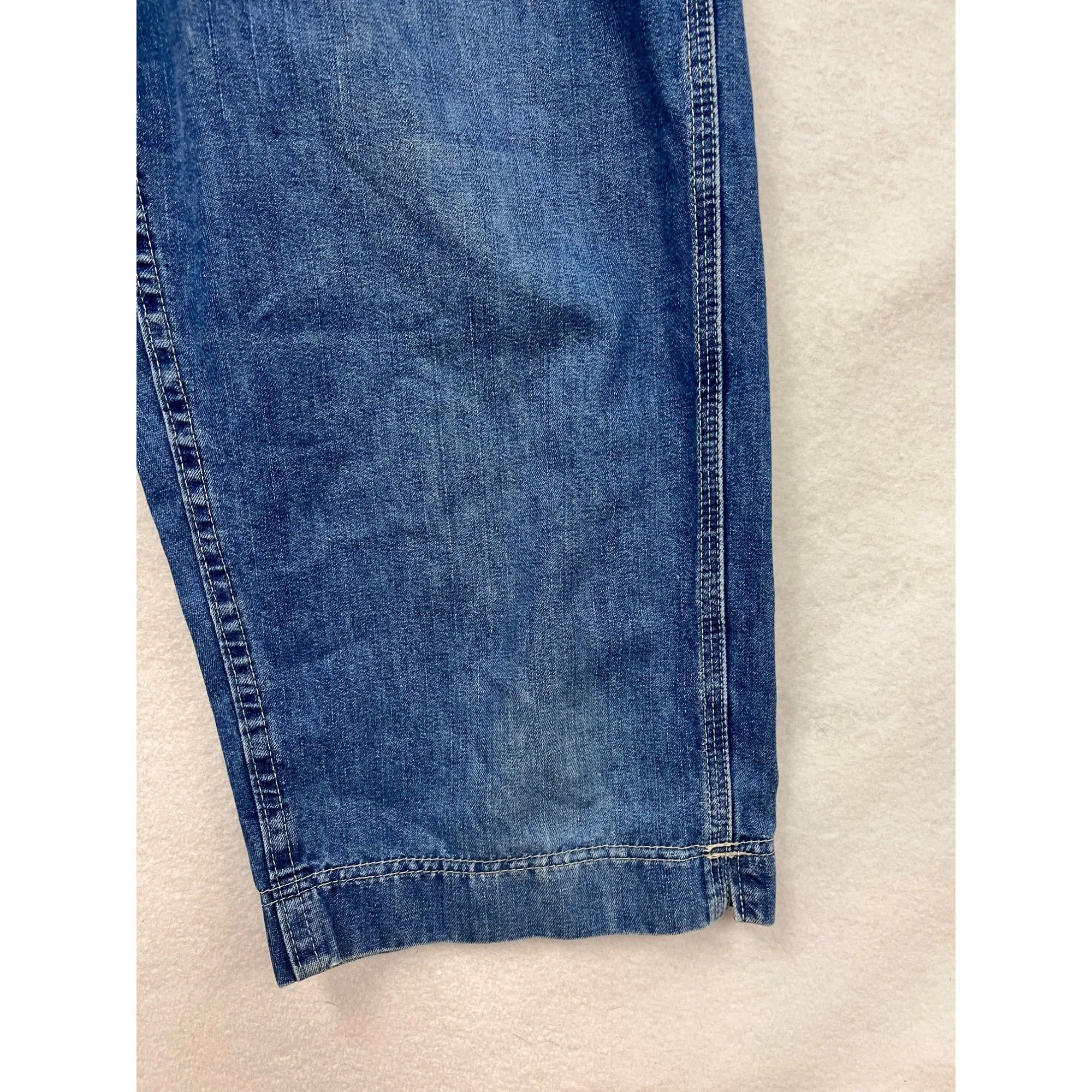 Womens Lee Carpenter Style Crop Jeans Size 10 Blue Denim #6780