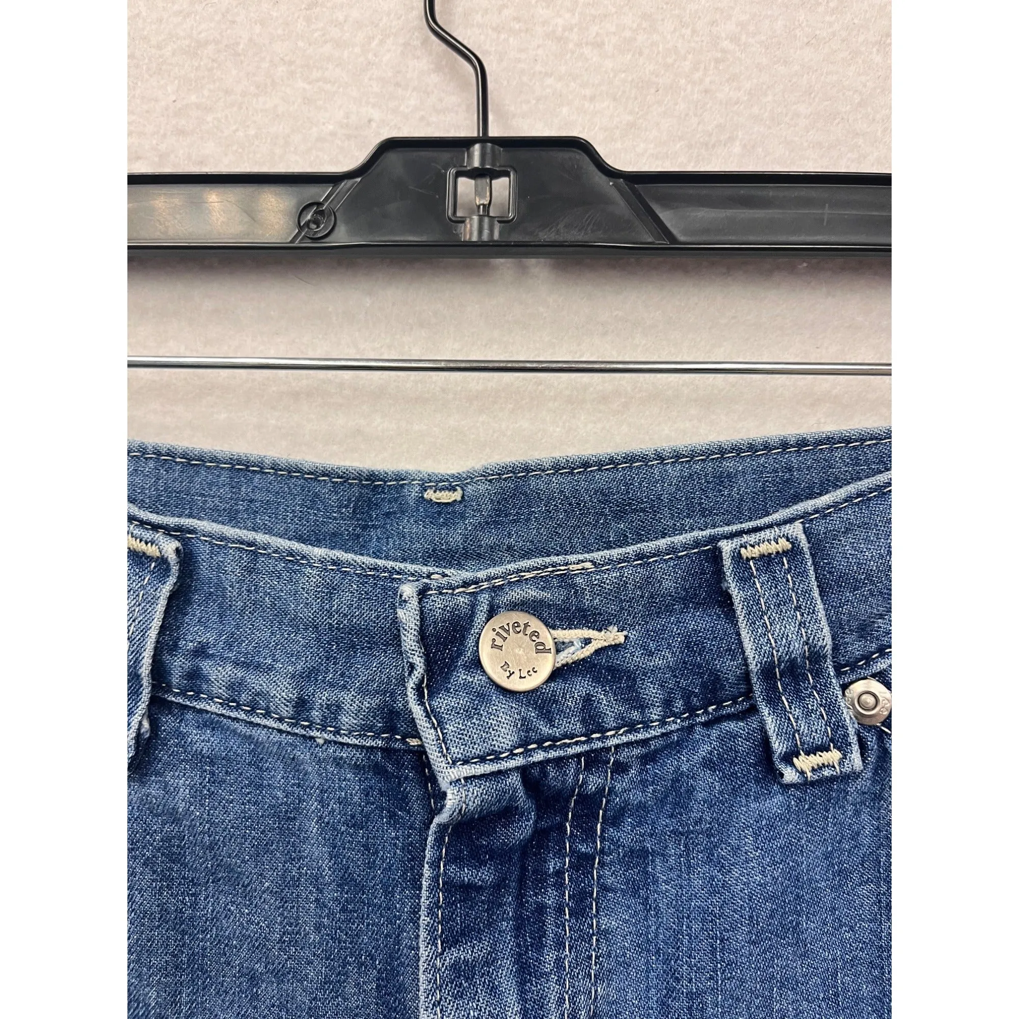Womens Lee Carpenter Style Crop Jeans Size 10 Blue Denim #6780