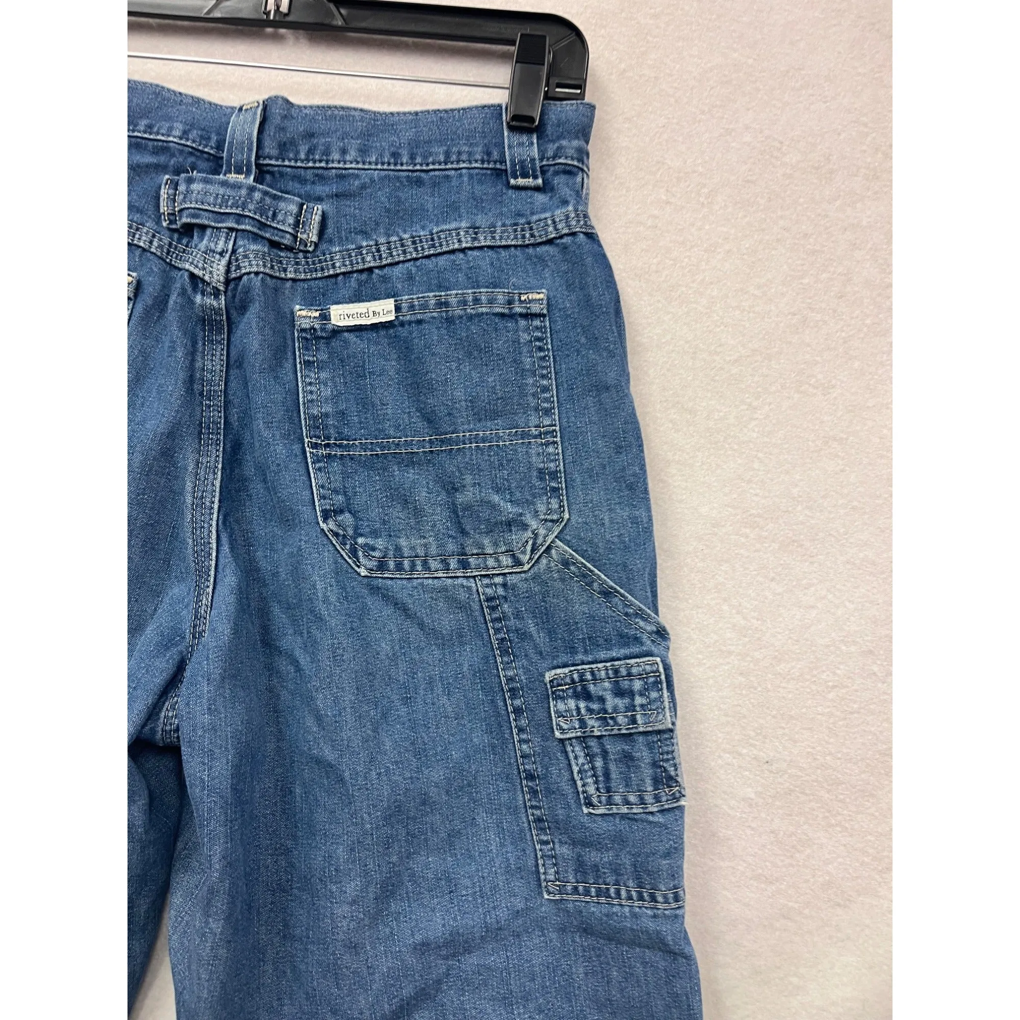 Womens Lee Carpenter Style Crop Jeans Size 10 Blue Denim #6780