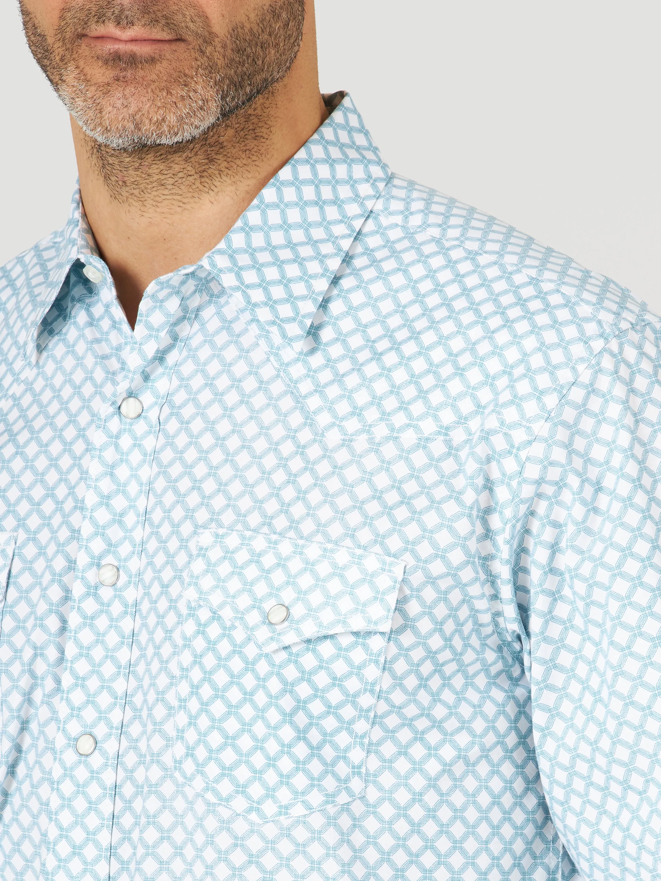 Wrangler Men's 20X Advanced Comfort Light Blue Shirt MJC354B