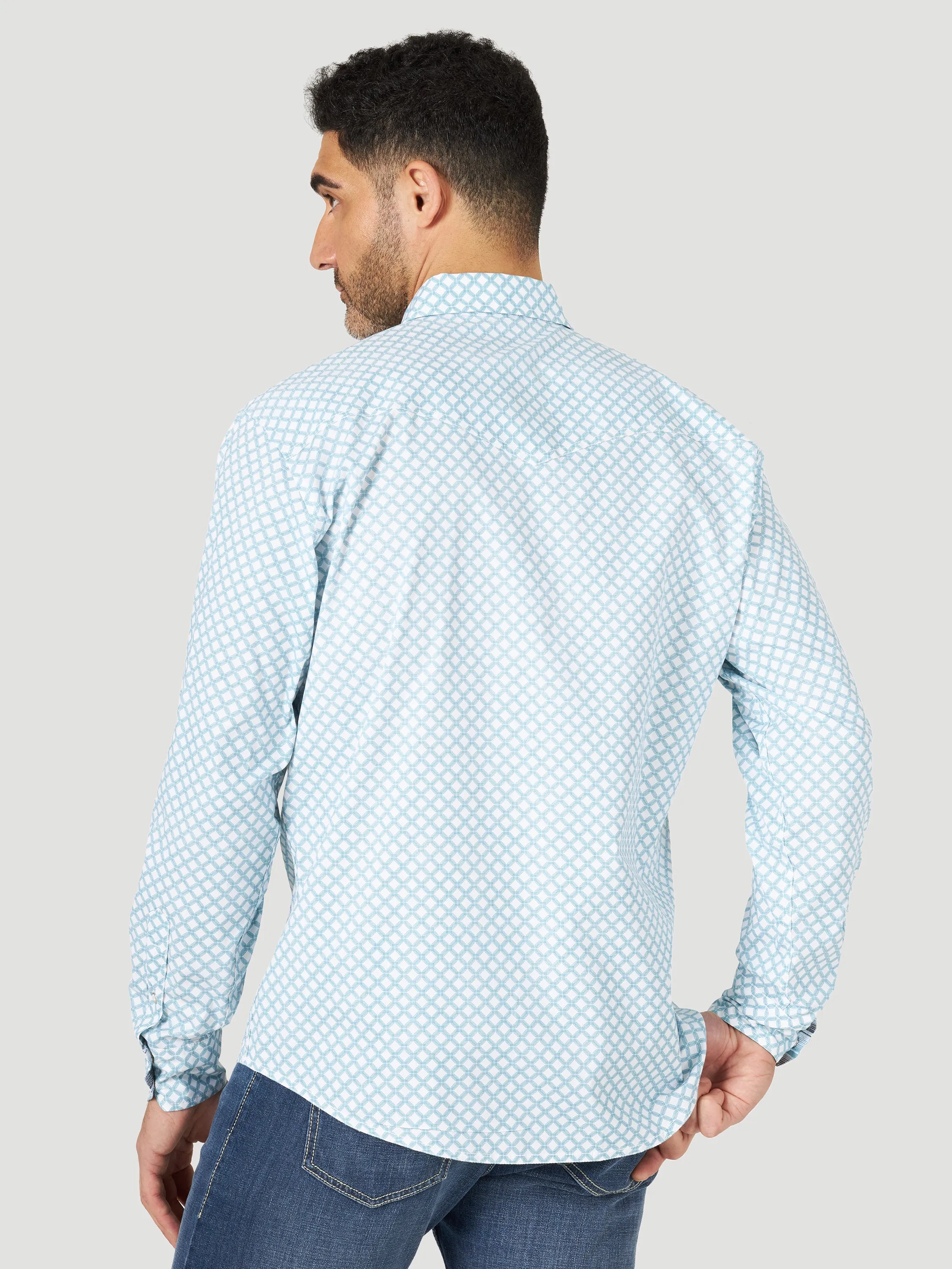 Wrangler Men's 20X Advanced Comfort Light Blue Shirt MJC354B