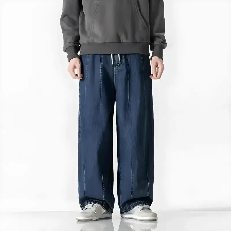 Y2K Casual Full Zip Jacket in Dark Wash Denim for Versatile Style