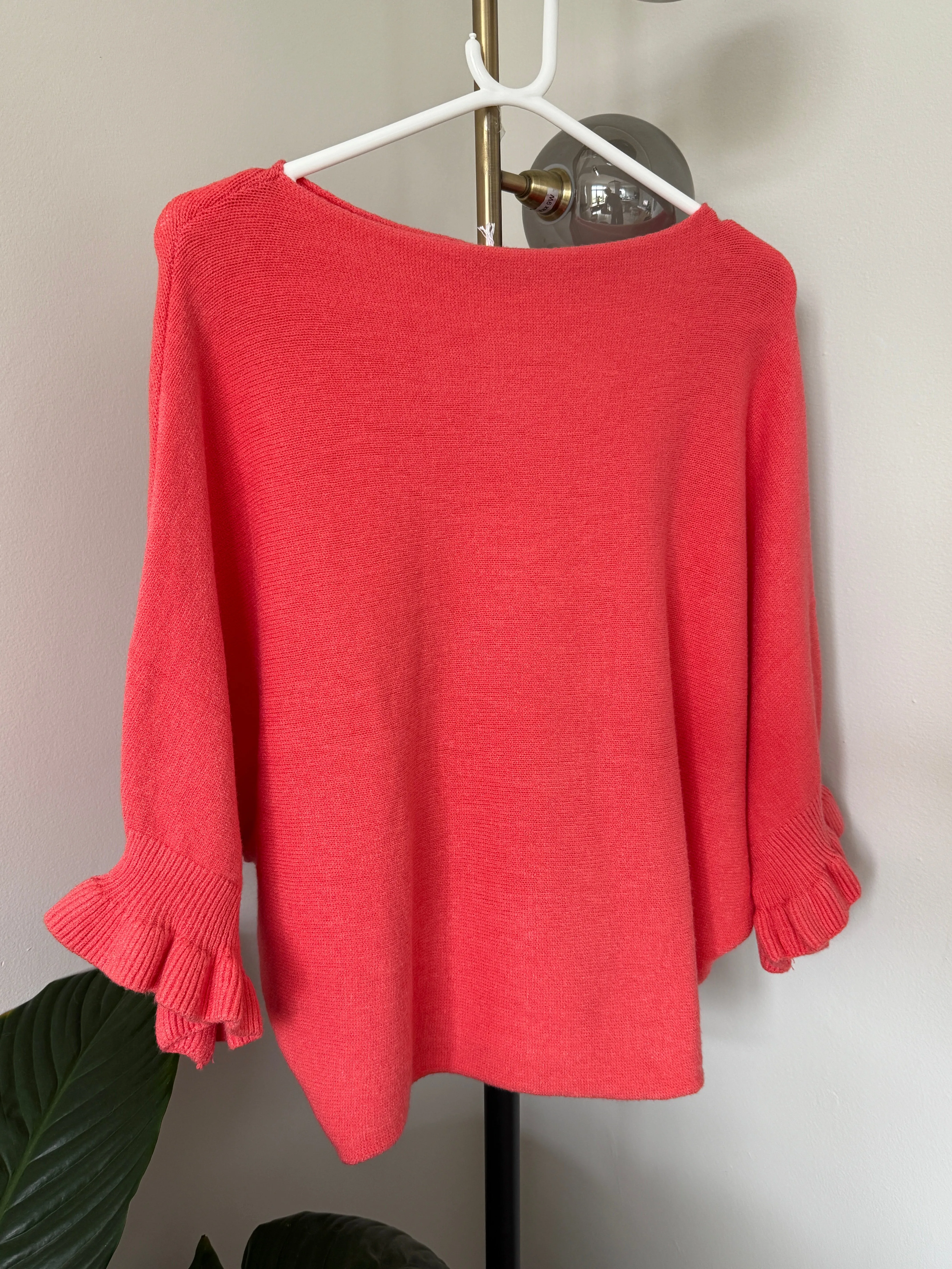 Yellow Frill Sleeve Jumper