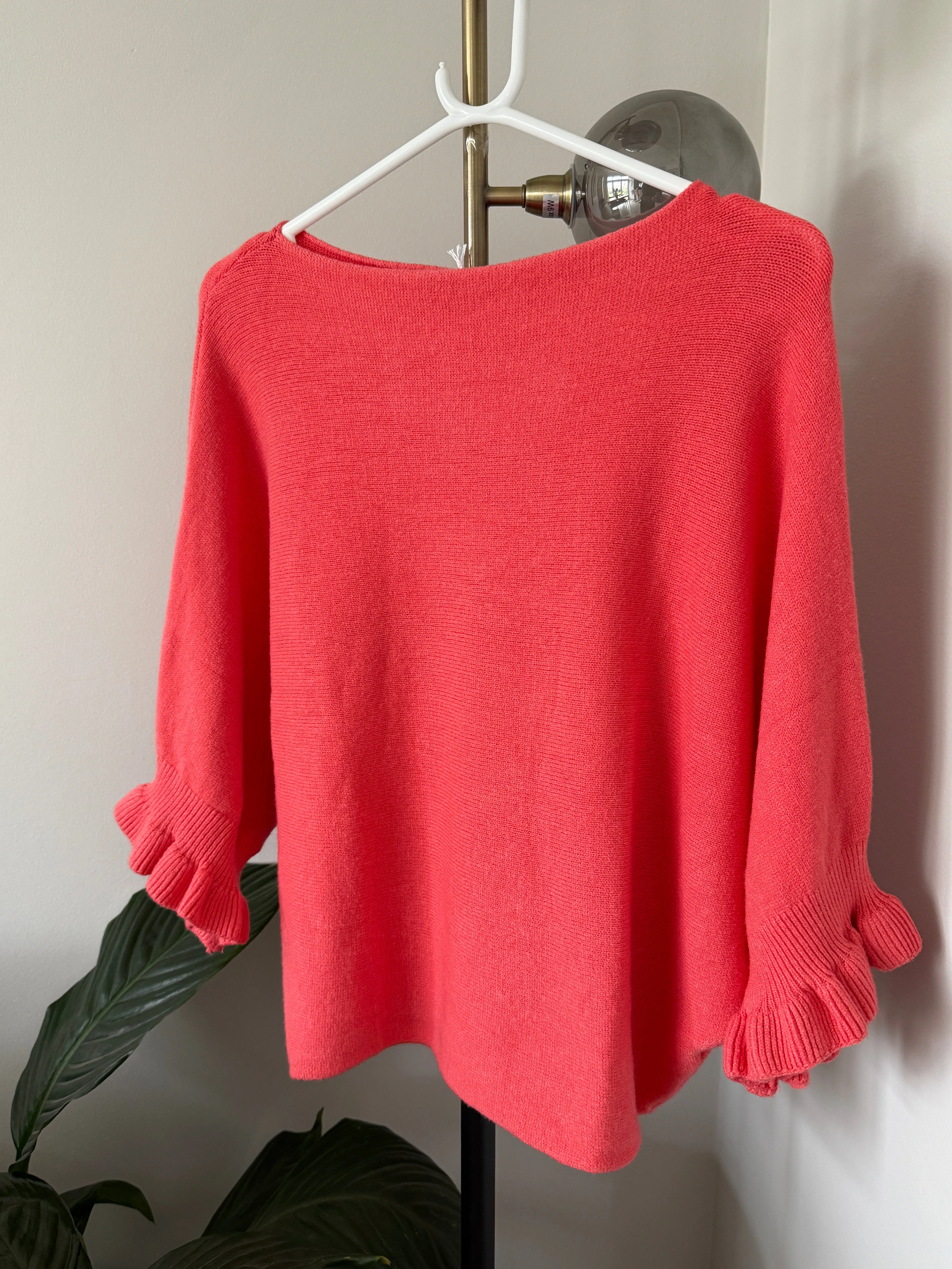 Yellow Frill Sleeve Jumper