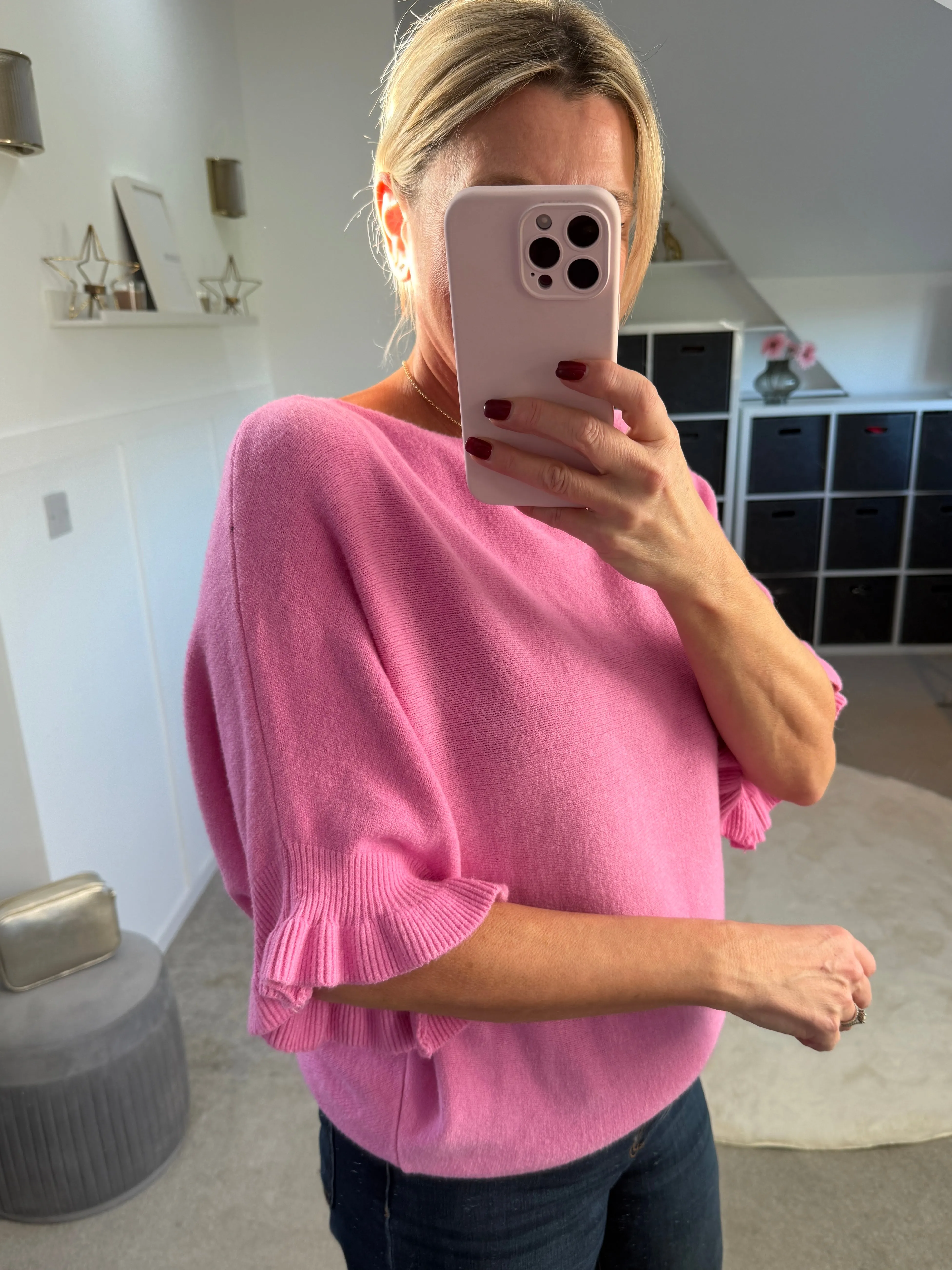 Yellow Frill Sleeve Jumper