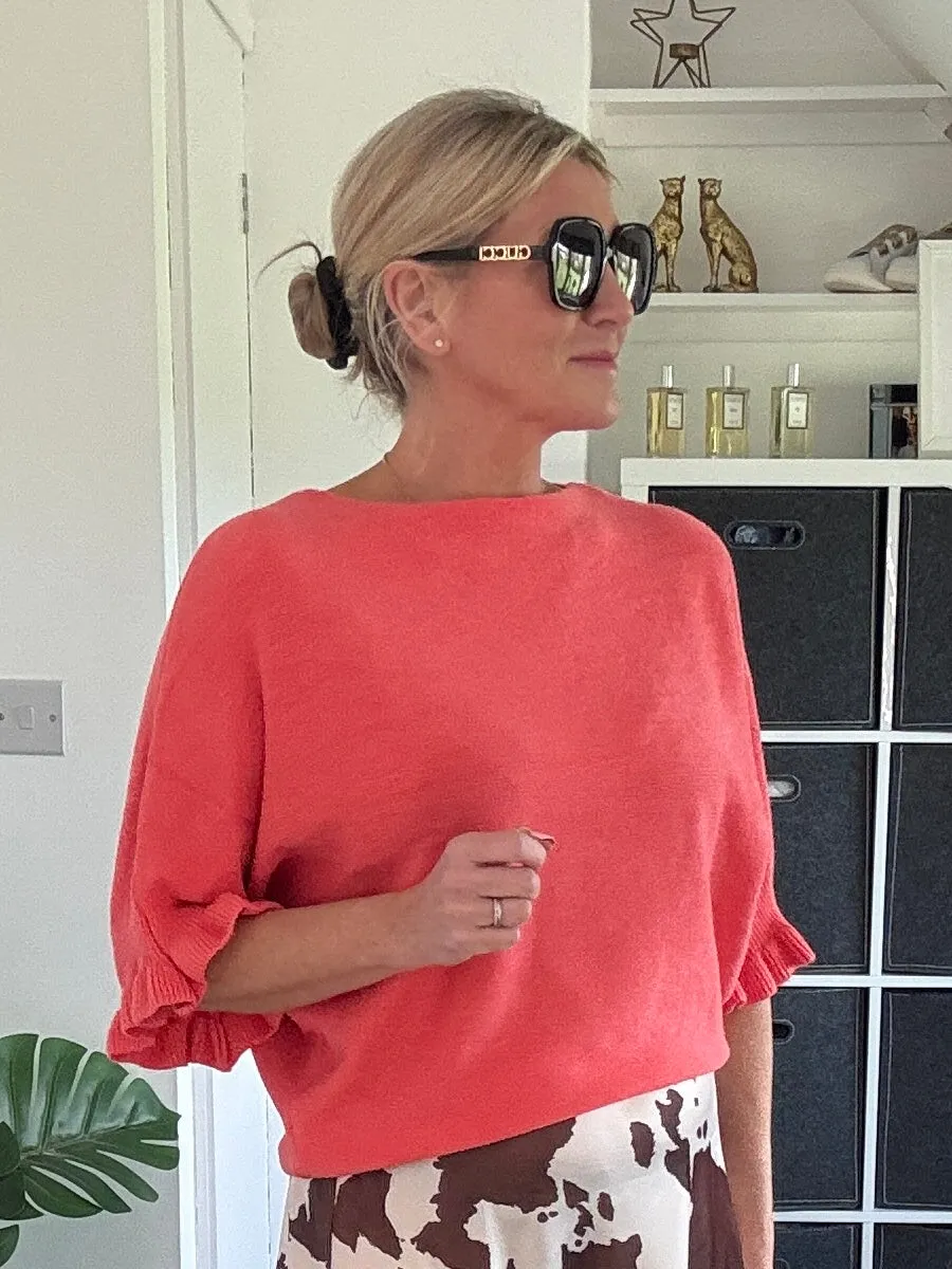 Yellow Frill Sleeve Jumper