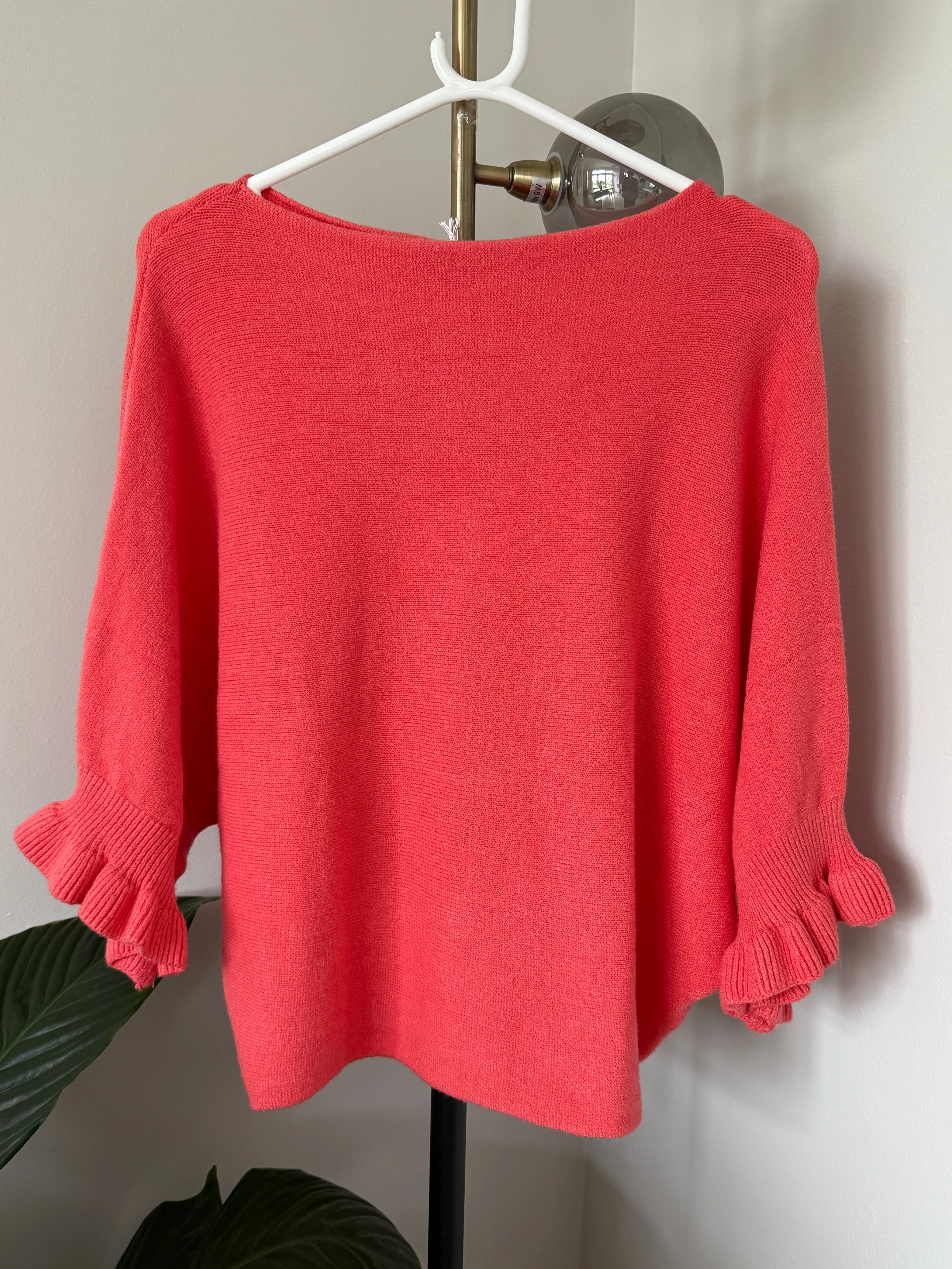 Yellow Frill Sleeve Jumper