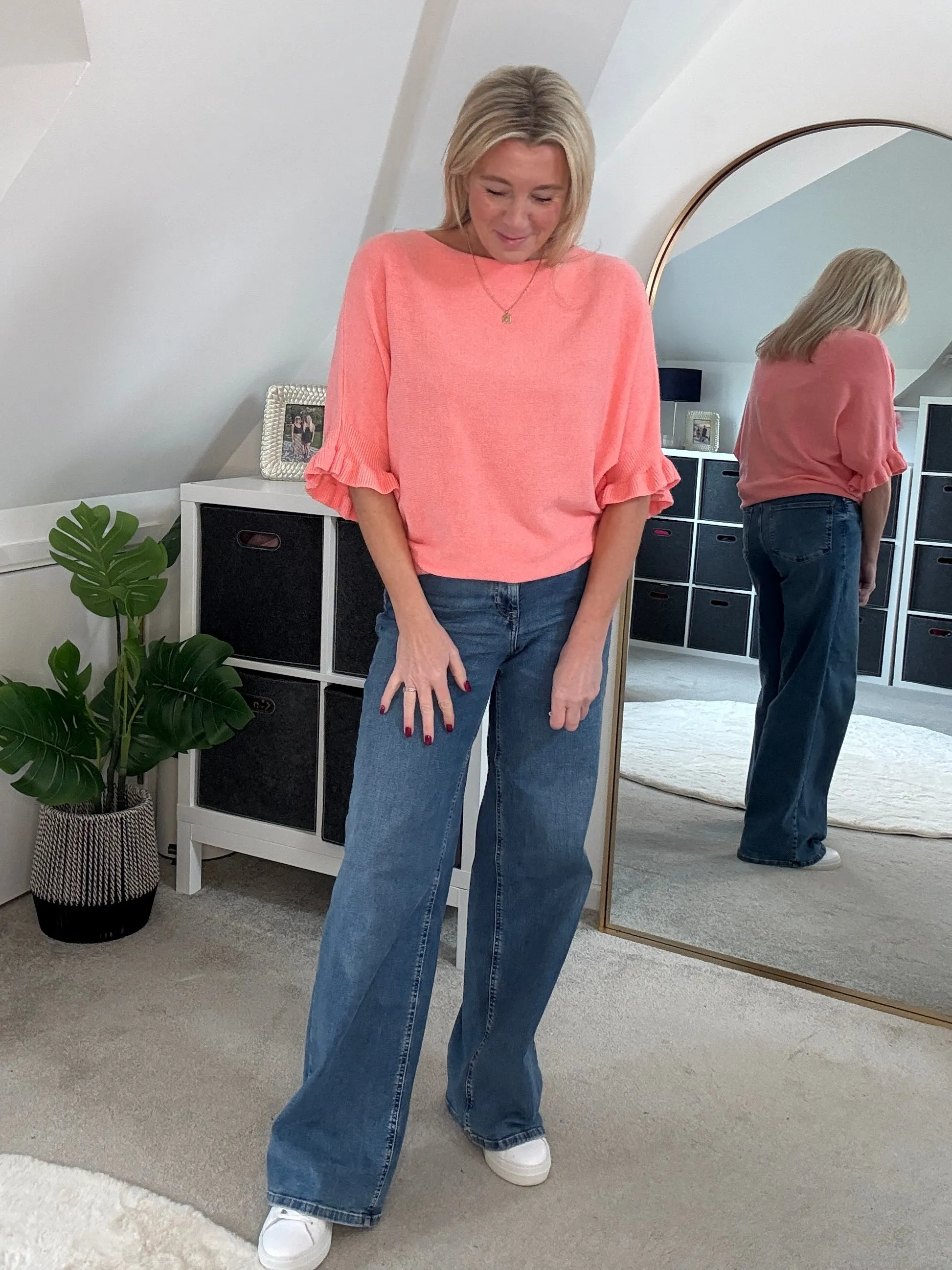 Yellow Frill Sleeve Jumper