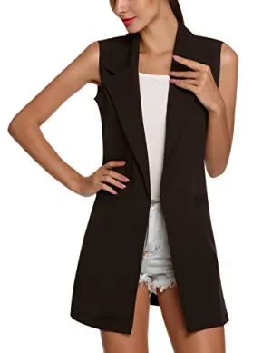 Yeokou Slim Suit Vest, Black