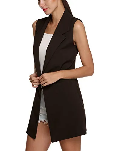 Yeokou Slim Suit Vest, Black
