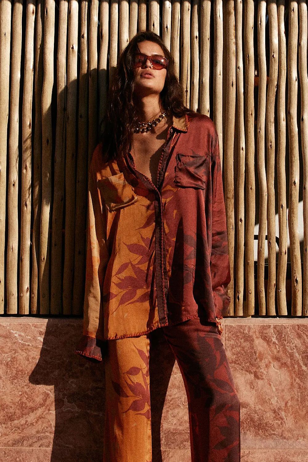 You Ain’t Going Nowhere Satin Oversized Shirt