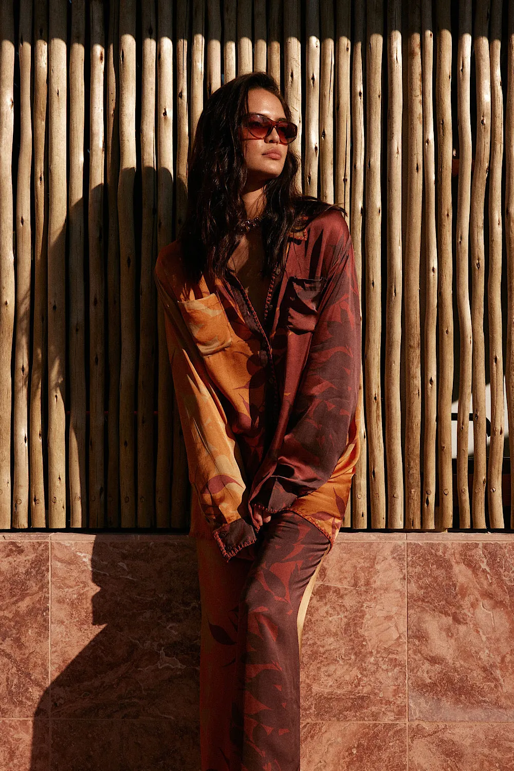You Ain’t Going Nowhere Satin Oversized Shirt