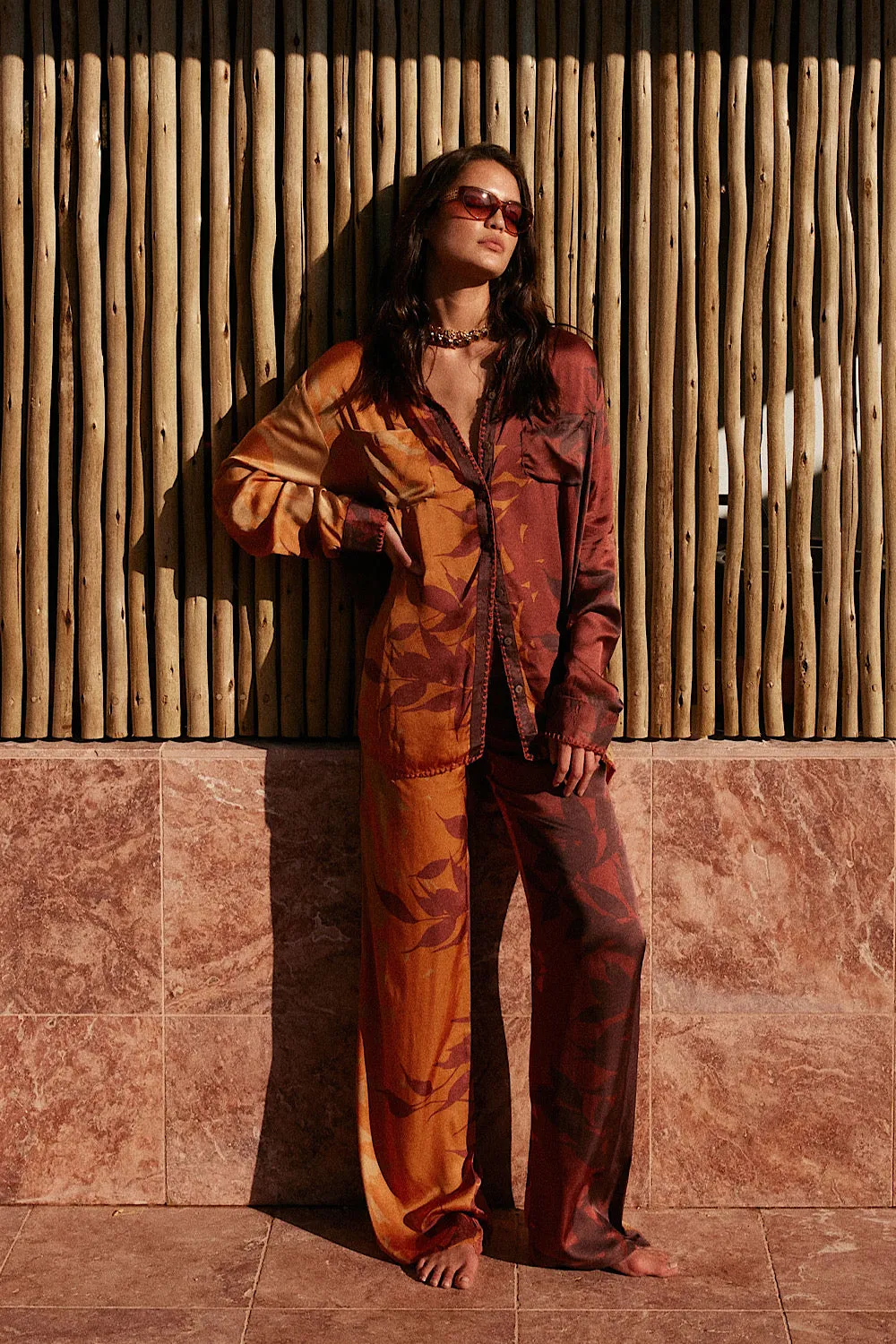 You Ain’t Going Nowhere Satin Oversized Shirt